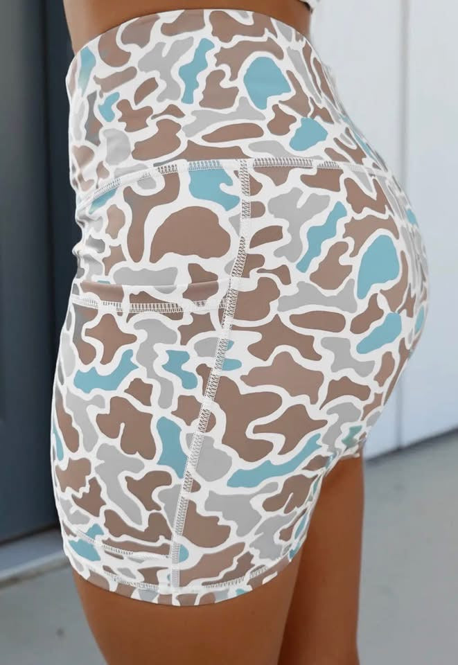 Camo Biker Shorts