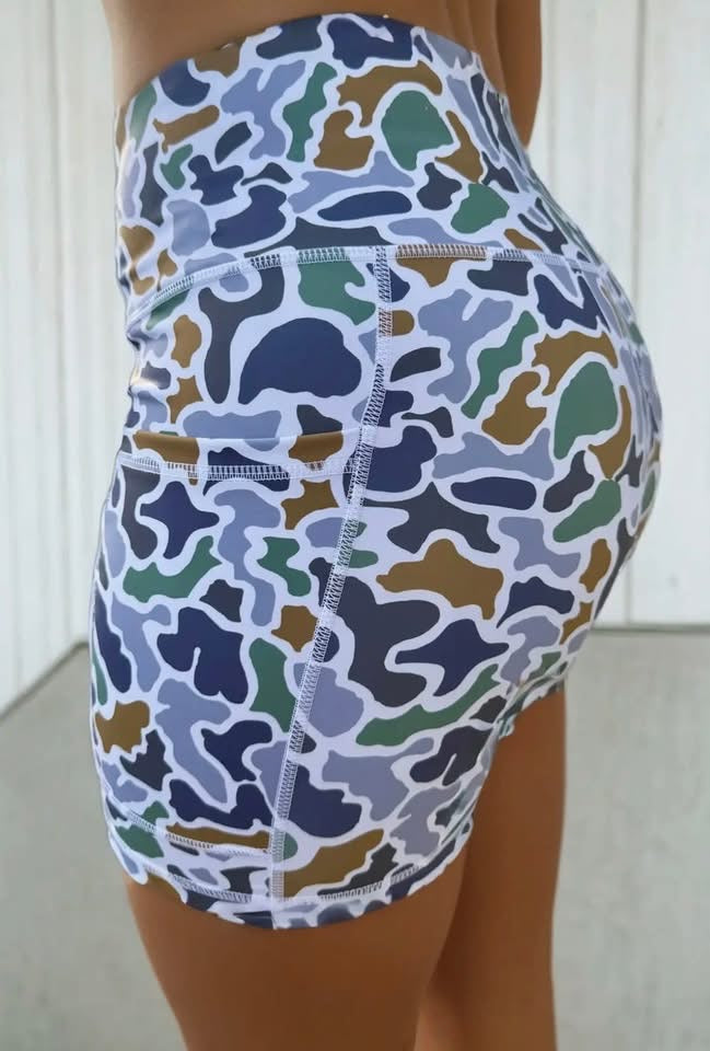 Camo Biker Shorts