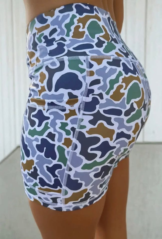 Camo Biker Shorts