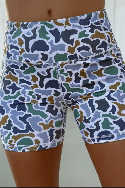 Camo Biker Shorts
